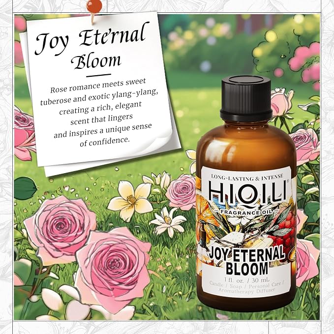 HIQILI Joy Eternal Bloom Fragrance Oil for Diffuser, Candle & Soap