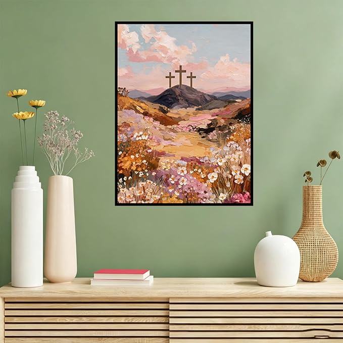 Benjenes Religious Cross Diamond Art Kits for Adults Christ Jesus