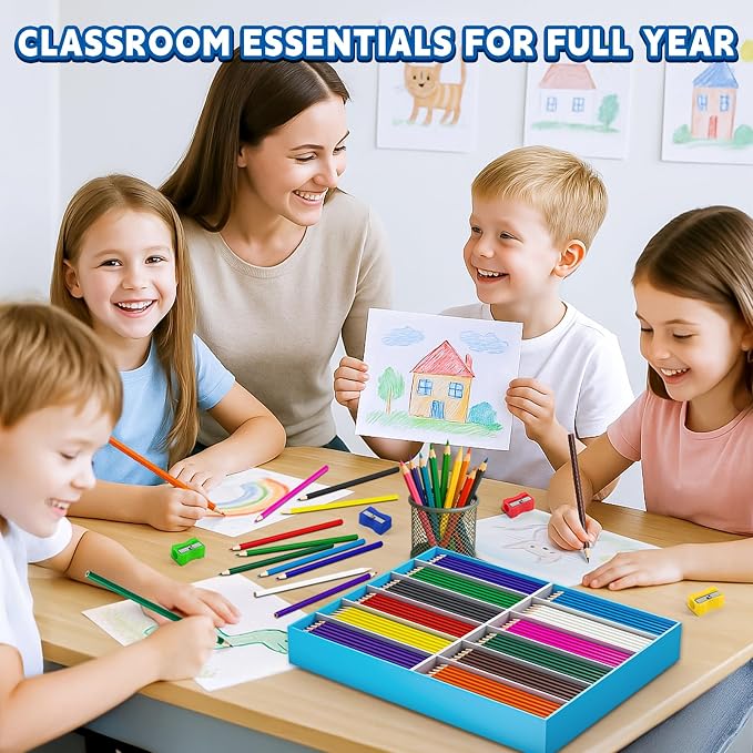 432 Packs Colored Pencils Bulk Classroom, Color Pencils for Kids, 12 Colors