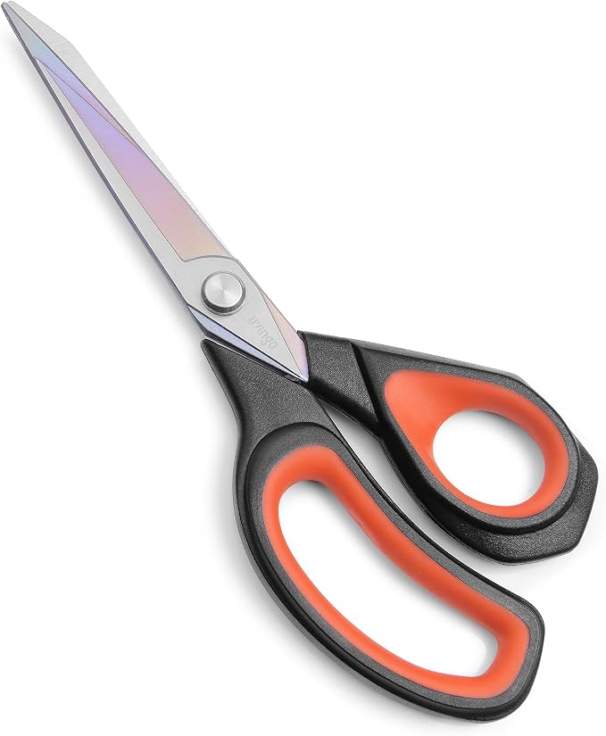 LIVINGO Fabric Scissors 8.5" Tailor Sewing Shears Professional | Forged Stainless Steel Blade, Titanium Coating, Comfortable Handle, Sewing Quilting Craft Materials