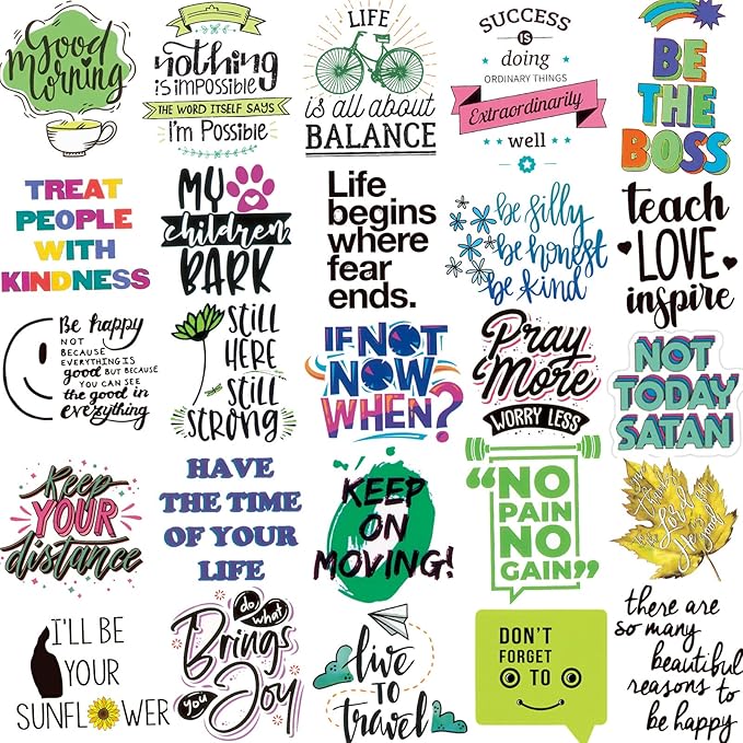 300PCS Motivational Inspirational Stickers for Scrapbook Planner Journaling