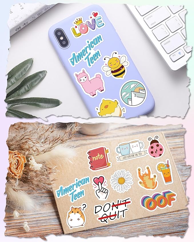 100 Pcs Stickers for Kids, Cute Vinyl Waterproof Stickers for Water Bottle | Treasure Box Toys for Classroom Prizes, Teacher Back to School Supplies Gifts, Sticker Pack for Girls Teens, Party Favors