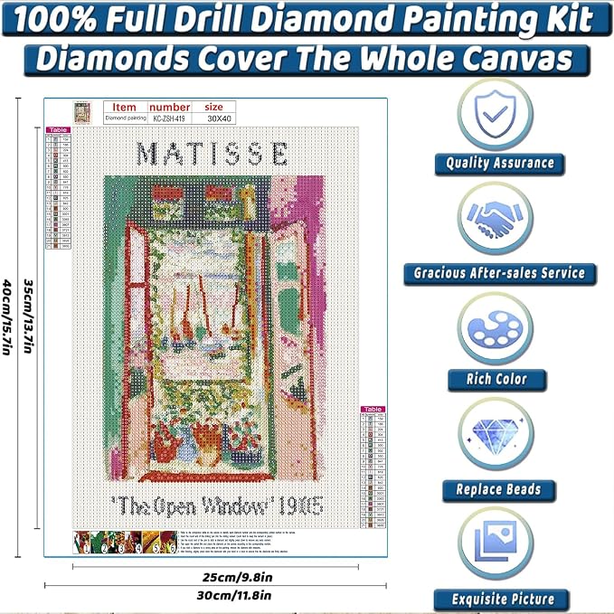 Matisse Cute Diamond Art Kits for Adults Diamond Painting Kit for Beginner