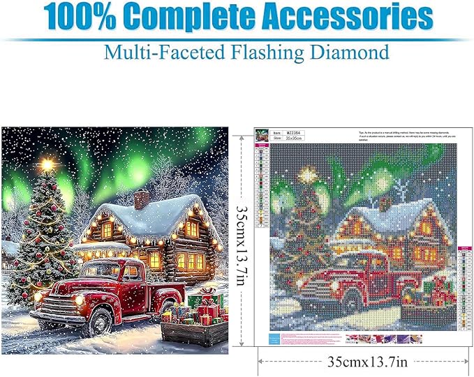 Lophomie Christmas Diamond Art Kits for Adults, 5D Diamond Painting Kits