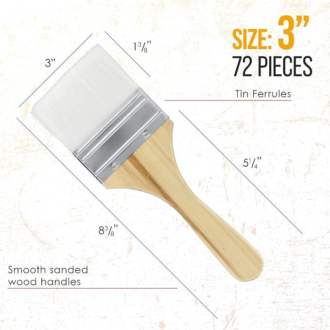 U.S. Art Supply 3 Pack of Variety Size (Set of 72 Packs of 3) = 216 Total