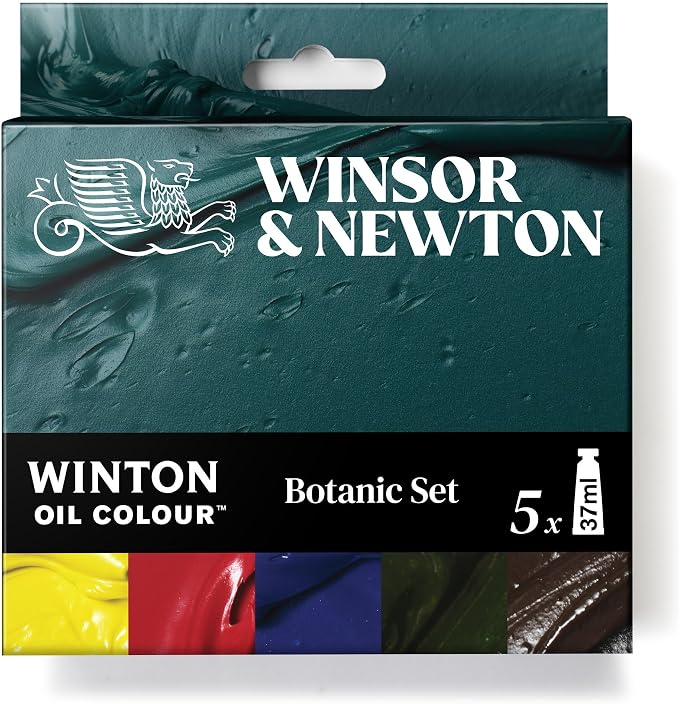 Winsor & Newton Winton Oil Color Paint Set, Botanicals, 5 x 37ml Tubes | Artist pigments, Durable, Lightfast, Permanent, Uniform Consistency, Great Pigment Load