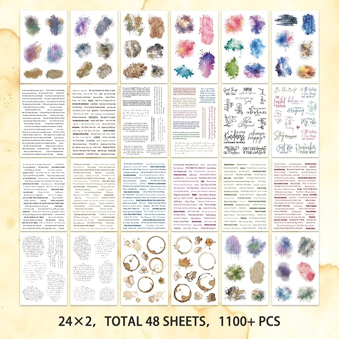 3000+ Pcs Inspirational Quote Pre-Cut Stickers Junk Journal Supplies