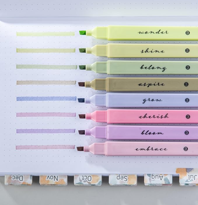 DIVERSEBEE Bible Highlighters with Soft Chisel Tip, No Bleed (Figs)