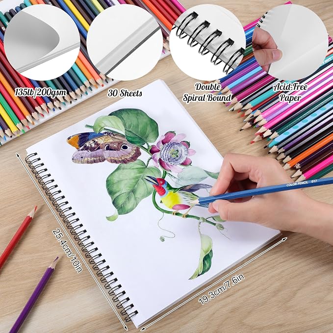 7.6 × 10In Marker Sketchbook, 200gsm Double-Sided Bleedproof Marker Paper