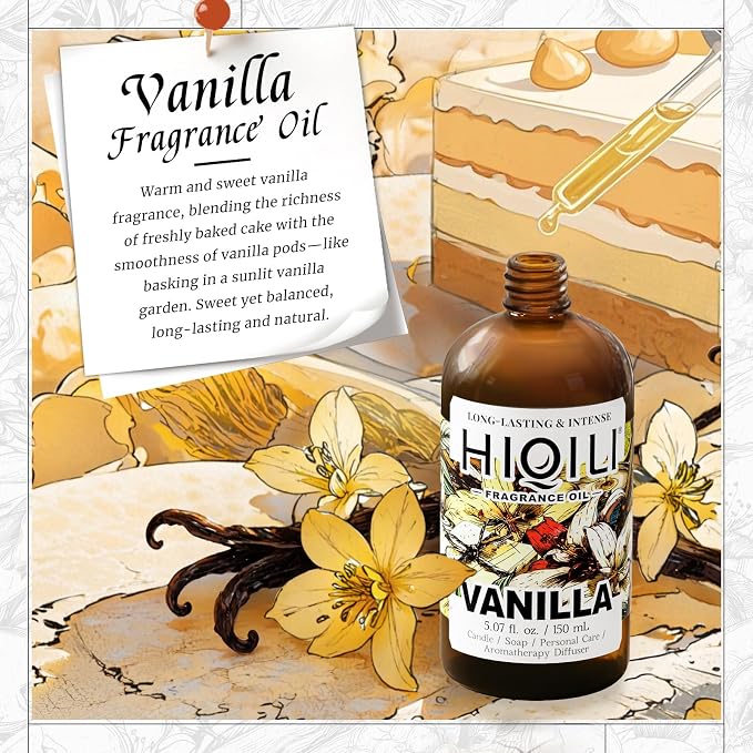 HIQILI Vanilla Fragrance Oil for Body Spray - 5.07 Fl Oz