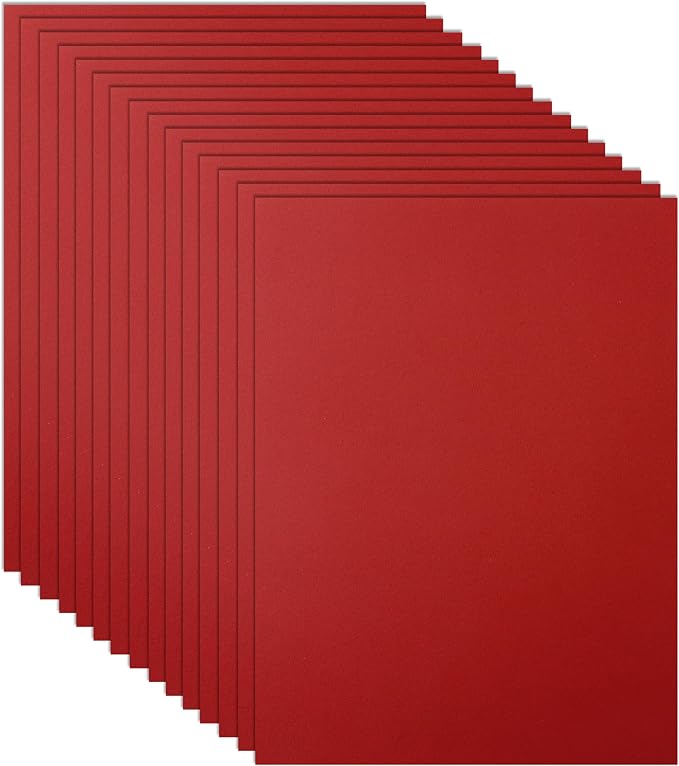 Guakicae 40 Sheets Dark Red Cardstock 8.5 x 11 Crafting Paper 75lb