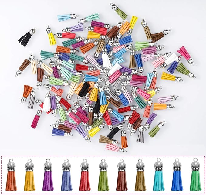 Paxcoo 120pcs Acrylic Keychain Blanks & Rings Bulk for DIY Craft Supplies