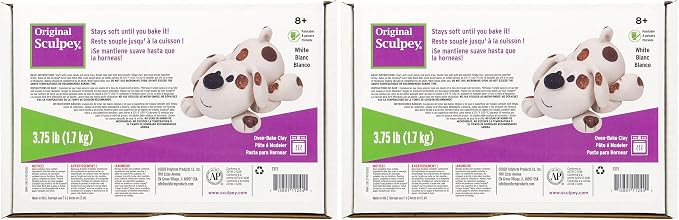 Sculpey Original Clay, 3.75-Pound, White (Pack of 2)