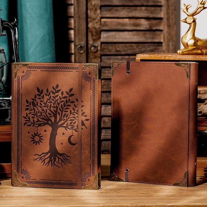 Ovesmusl PU Leather A5 Binder 6 Ring Refillable Journal Cover No Refill