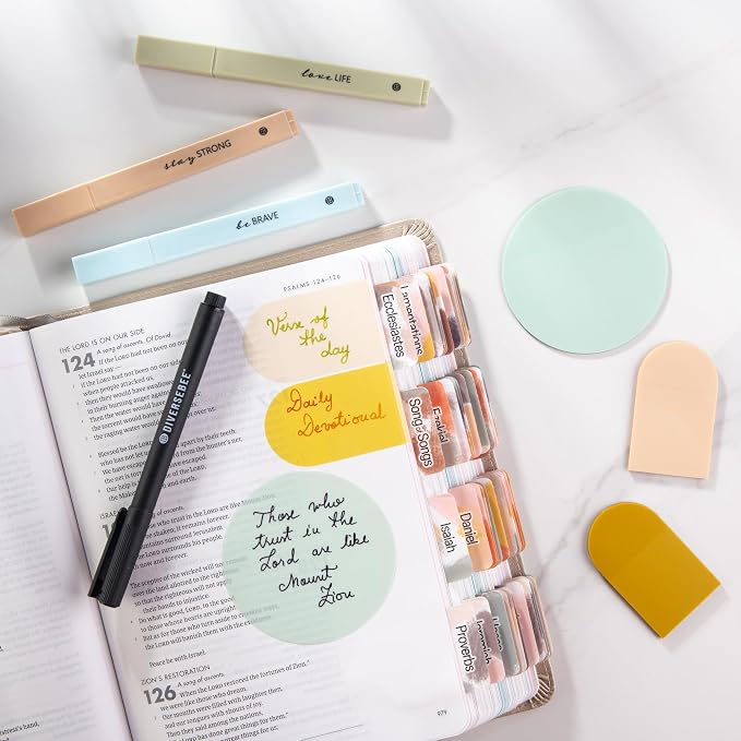 DiverseBee Transparent Sticky Notes Set with Quick Dry Pen (Matera)