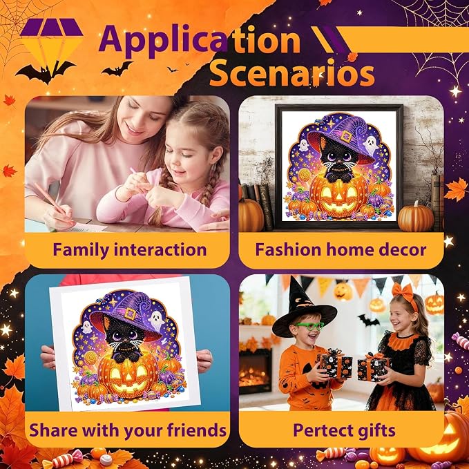 Halloween Diamond Art Kits for Adults Special Shape Diamond Painting