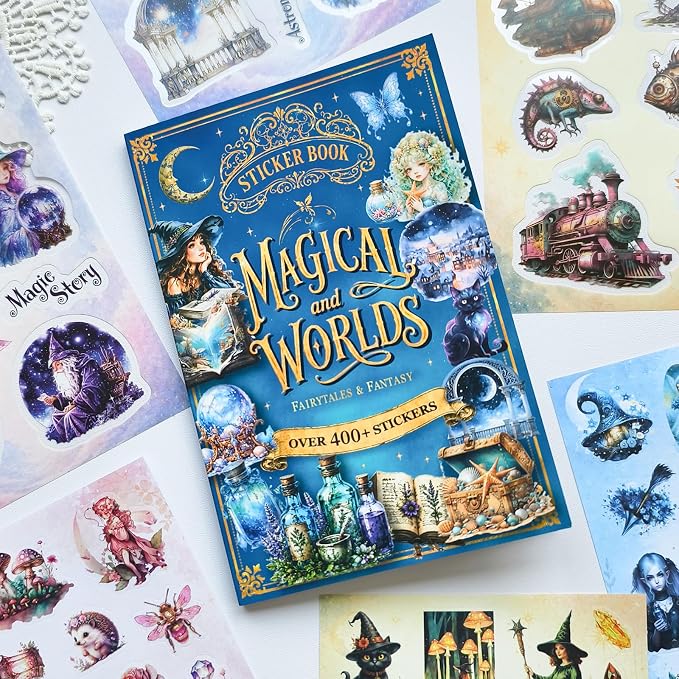 Fantasy Magic Sticker Book for Journaling Scrapbooking 400+ Stickers