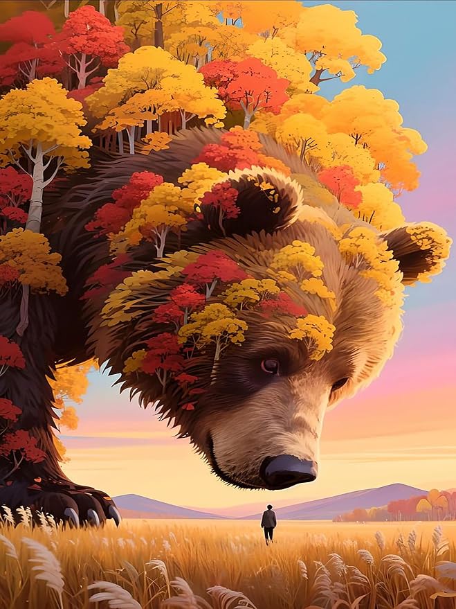 Autumn Diamond Art Kits for Adults,Diamond Painting for Adults 12 x 16 Inch