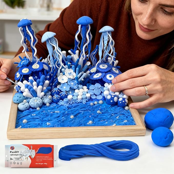 Air Dry Clay Lightweight, Flexible Modeling Clay for Adults Arts and Crafts