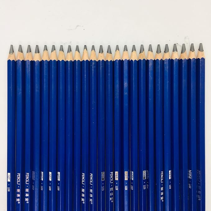 XDT#12B Drawing Pencils 24 Piece Set, Pro Art Graphite Sketching&Shading Supplies, Ideal For Kid Beginner Student Adults Artist