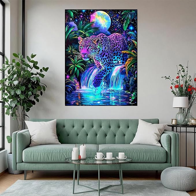 XUCNWL Diamond Art Kits for Adults, Leopard Diamond Painting