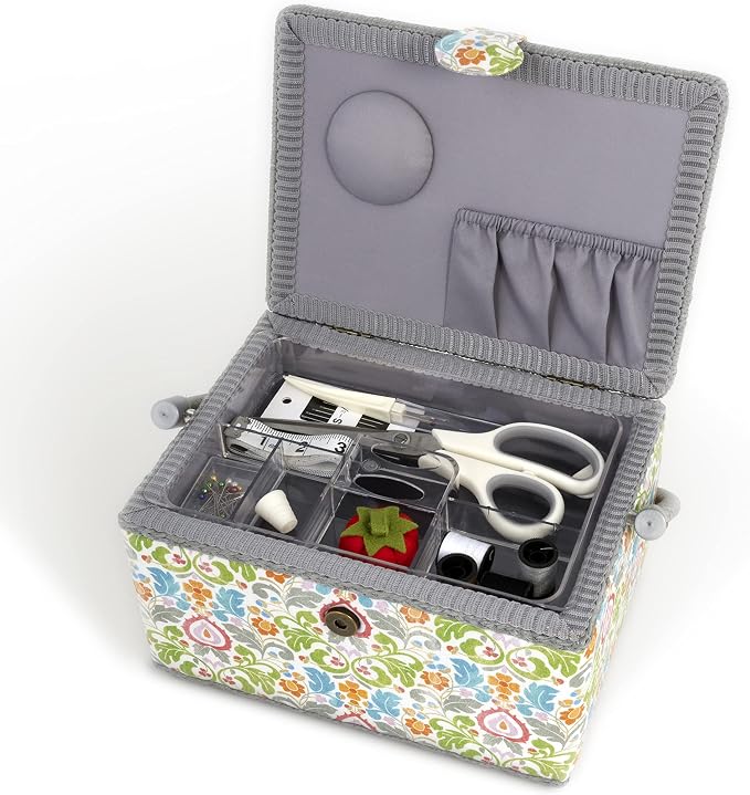 Dritz Medium Sewing Basket Kit Filled with Essential Sewing Supplies