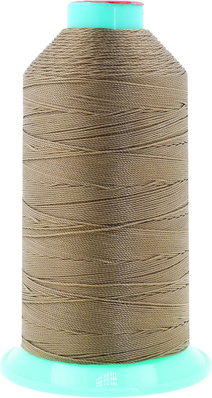 Mandala Crafts Size 207 630D T210 Dark Beige Bonded Nylon Thread, 800 YDs