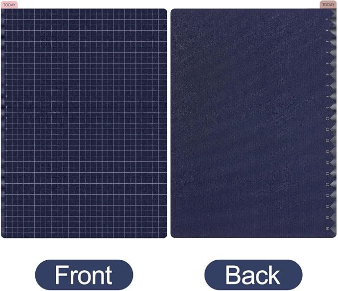 Thenshop 5 Pack A5 Navy Pencil Board Reusable Notebook Accessory, Flexibility Layout Grids Sturdy Cardboard with Ruler Scale