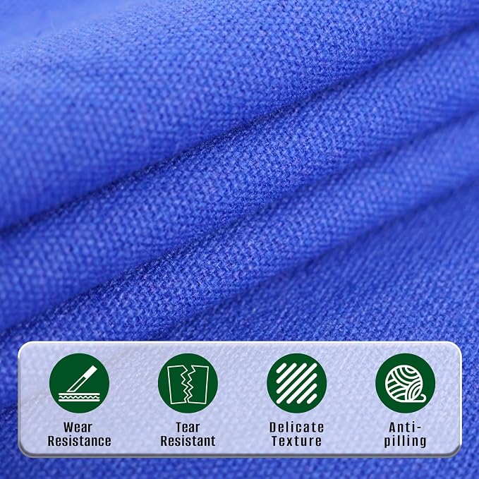 10oz Heavy Duty Cotton Canvas Fabric 60" x 80", Thick Cotton Duck Cloth for Painting, Sewing, Crafts, Tote Bags, Embroidery, Home Decor, Drop Cloth (Royal Blue)