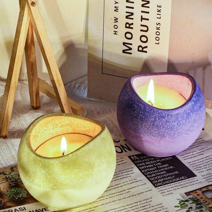 Curved Candle Cups Silicone Molds, Egg Shape Container Storage Resin Concrete Cement Molds, Epoxy Resin Casting Candle Vessels Jewelry Pen Holder Plant Pot Mold DIY Unique Crafts Decor