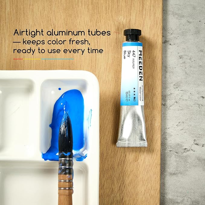 MEEDEN Professional Watercolor Paint Set: 40 x 15ml (0.5 oz) Colors Tubes