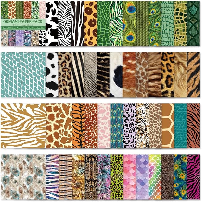 6x6" Origami Paper,50Sheets Double Sided Colored Paper,Square Craft Paper