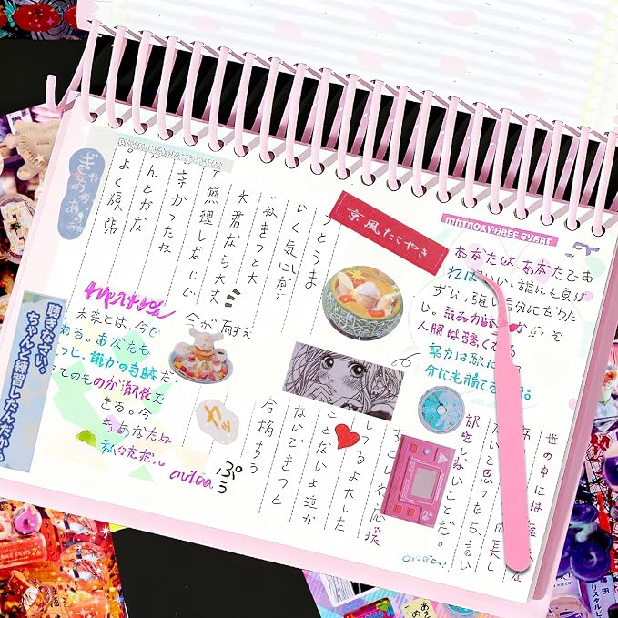 Tmtains 45 Sheets Japanese Manga Style Sticker Book 800+Pcs Heisei Retro Romantic Memory Series Manga Books Style Korean Sticker Aesthetic Japanese Stickers Book for Adults Valentine Gifts (Nebula)