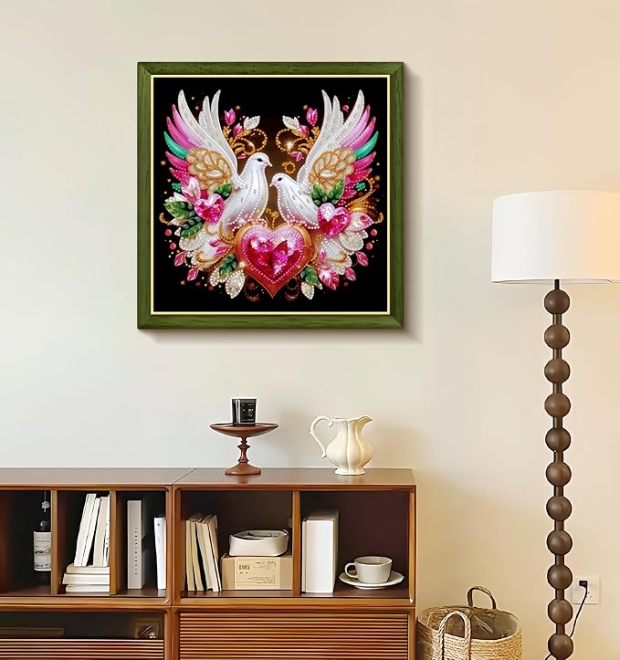 Special Shape Diamond Painting Kits for Adults,Peace Dove Diamond Painting