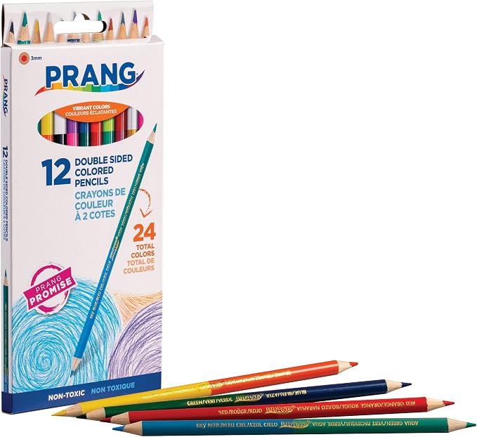 Prang Duo-Colored Pencils, 24 Assorted Colors, 12 Count