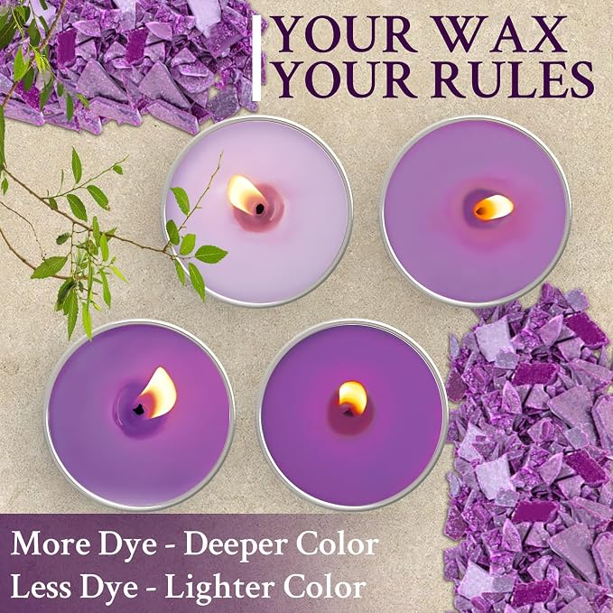 MAQIHAN Candle Dye - 16 Vibrant Colors Wax Dye for Soy Wax Candle Making | Candle Making Supplies, Bulk Wax Coloring Dye for DIY Candle, Soy Candle Making, Safe Natural Colors