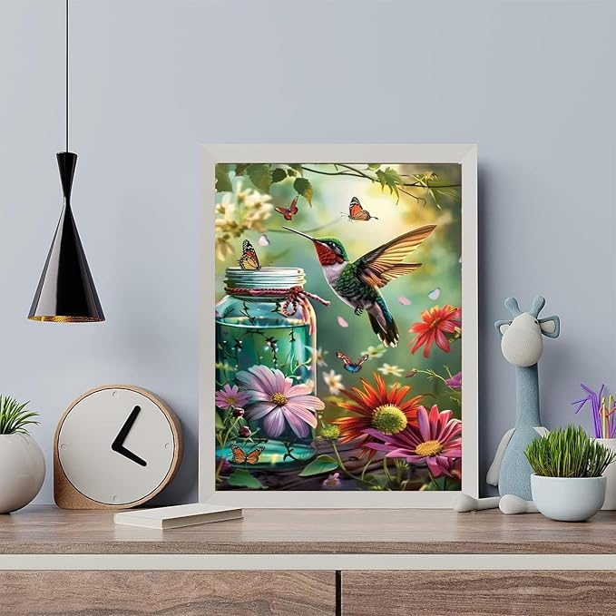 Arttoplus Hummingbird Paint by Numbers Kit for Adults Beginner 16x20 inch | Hummingbird Adult Paint by Number Kits on Canvas, DIY Oil Painting by Numbers for Gift Home Wall Decor (Without Frame)