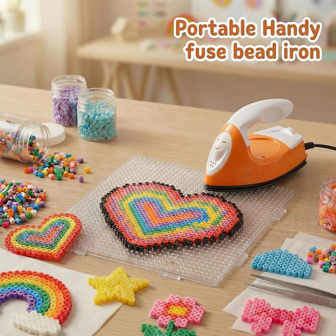 Honoson Mini Craft Iron with Charging Base Tiny,Orange