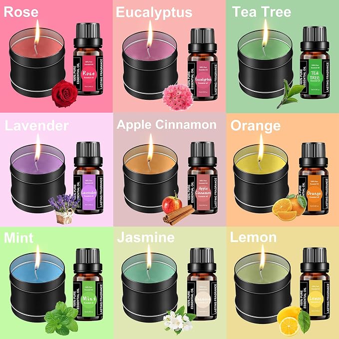Haccah Candle Making Kit with Wax Melter, DIY Arts&Crafts Gift for Adults,Beginners,Candle Making Supplies,Including Electronic Stove, Rich Scents,Wicks, Candle tins, Dyes, Stickers, Melting Pot