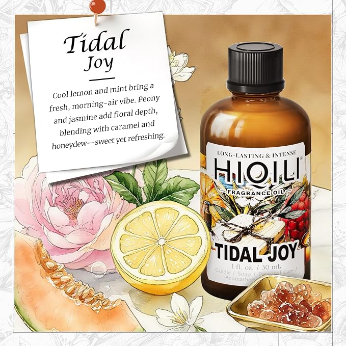 HIQILI Tidal Joy Fragrance Oil for Diffuser,Candle,Soap,Perfume Making