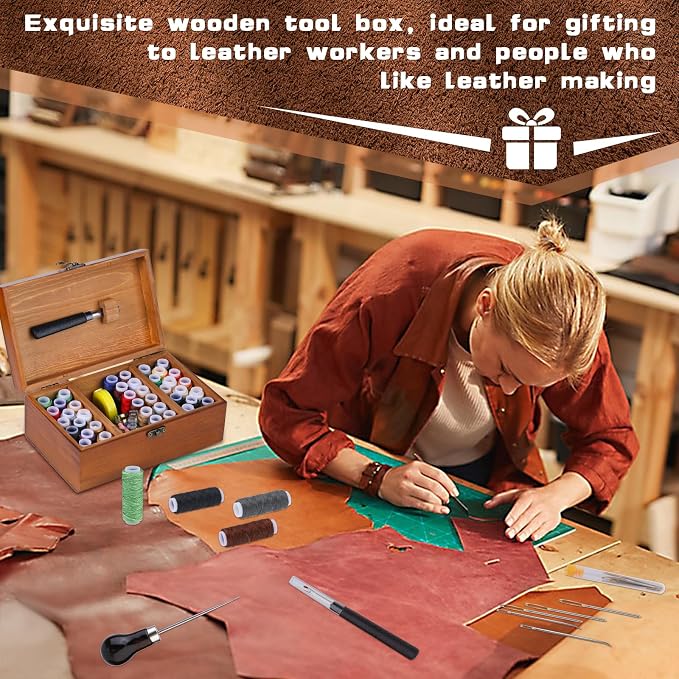 BUTUZE Sewing Kit, Leather Sewing Kit, Upholstery Repair Kit