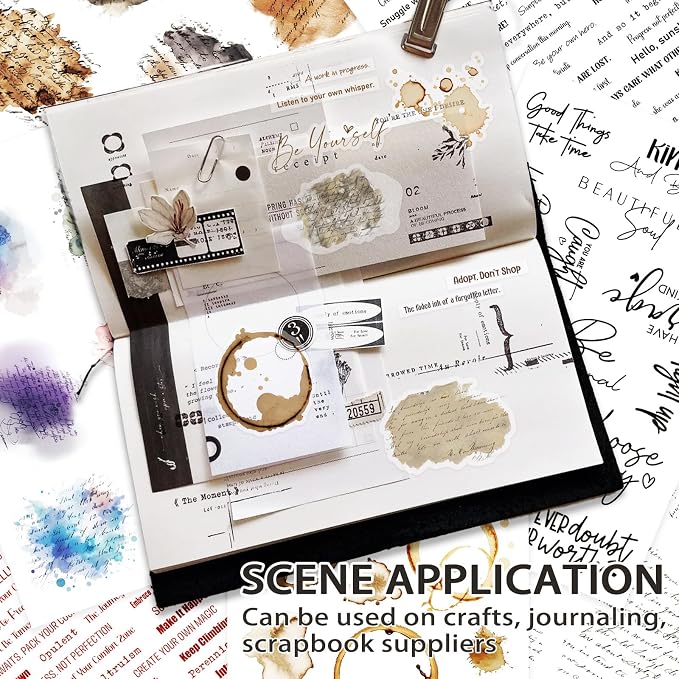 3000+ Pcs Inspirational Quote Pre-Cut Stickers Junk Journal Supplies
