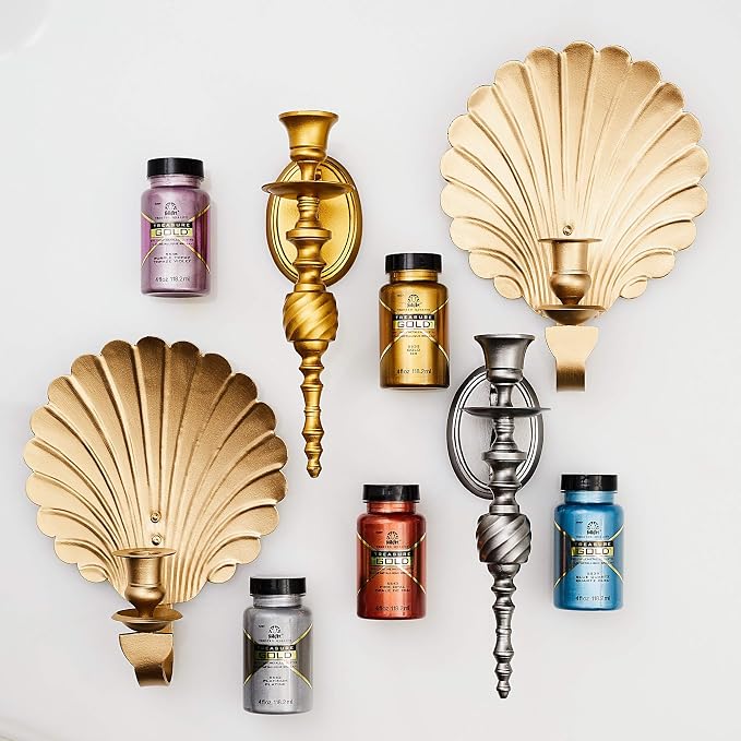 FolkArt Treasure Brilliant Metallic Paint, 4 oz, Rose Gold