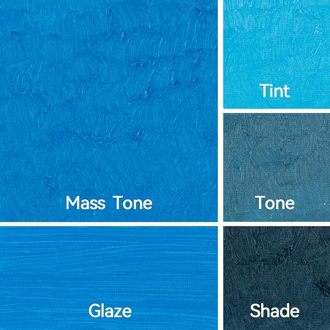 PHOENIX Cerulean Blue Hue Oil Paint - 40ml / 1.35 Fl oz. Single Tube - Artist Quality Oil Based Paint for Professionals