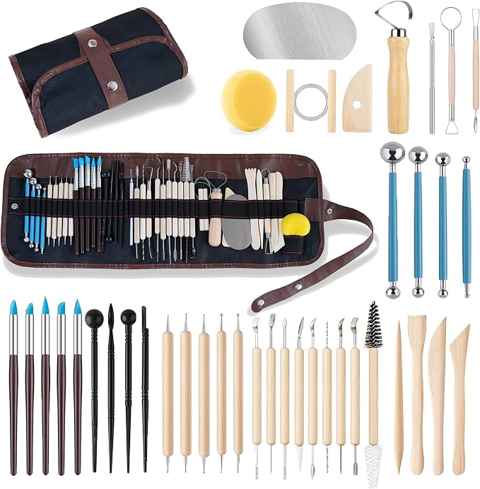CeeVian Pottery Sculpting Tools Set 40PCS Clay Carving Tools