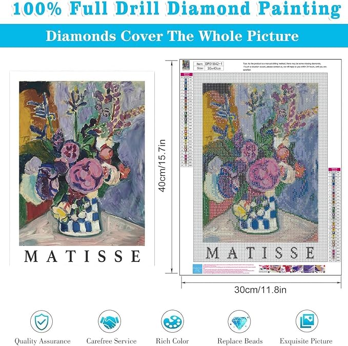 9Pack Matisse Diamond Art Kits for Adults Diamond Painting Kit for Beginner