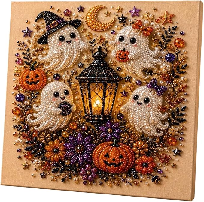 Halloween Ghost Pearl Art DIY Kit (Ghost)