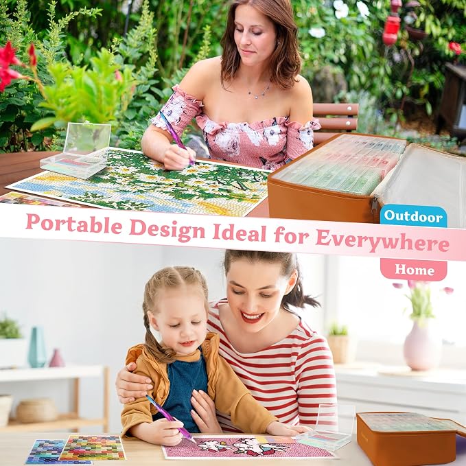 twivah 27PC Diamond Art Storage Containers, Diamond Painting Trays with Lid