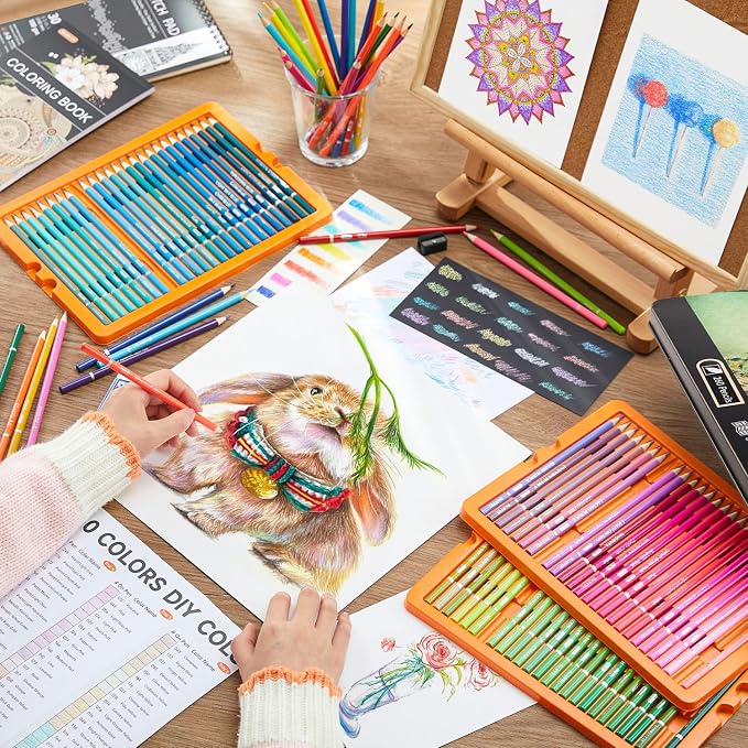 Shuttle Art 260 Coloring Pencils for Adults, Soft Core Color Pencils for Artists Kids Adults Sketching and Drawing