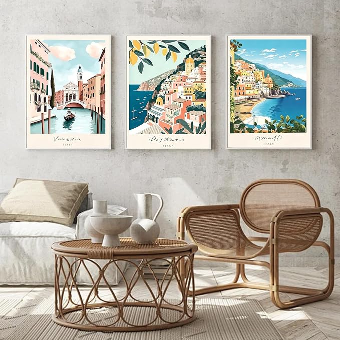 3 Pack Cute Beach Paint by Numbers Kit for Adults Beginner (Without Frame)